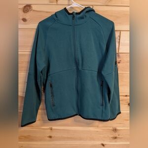 Athletic Works Youth Kids XXL 18 Green/Blue Full Zip Hoodie Jacket Sports Pocket